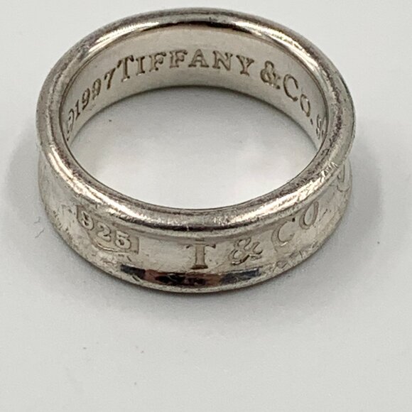 Authentic Tiffany & Co 925 Silver 1837 Medium Ring Size 5.75 - Picture 2 of 8